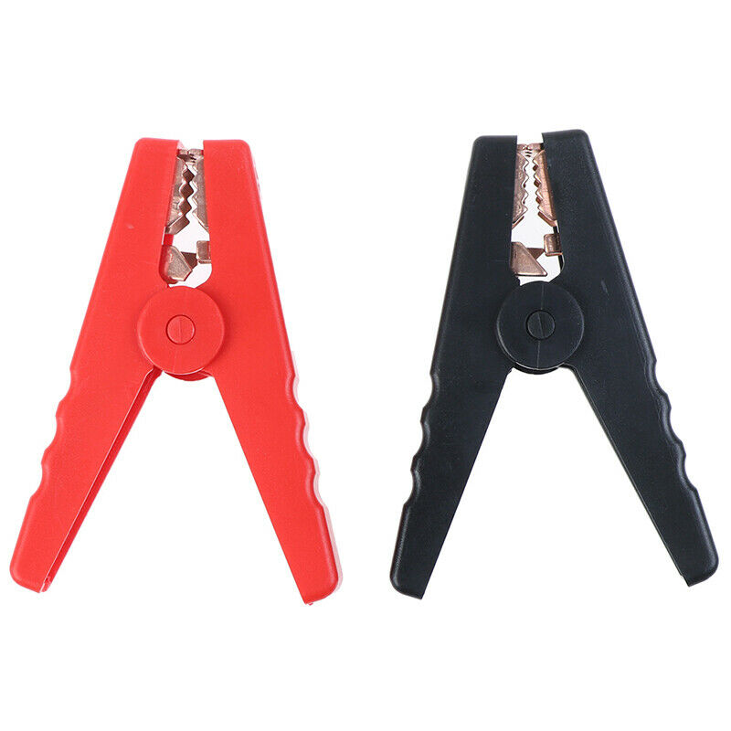 2pcs Large 100A Crocodile Alligator Clips Car Battery Chargers Insulated Clam WF