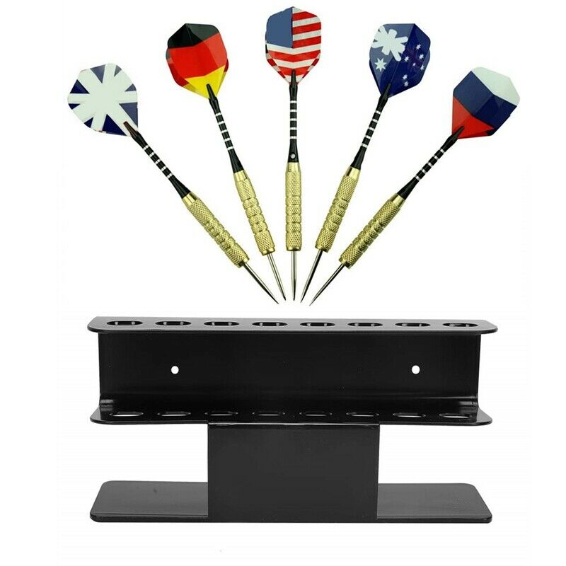 Acrylic Dart Stand with Non-Slip Feet, Accommodates 8 Steel Darts / Soft TipC7W5