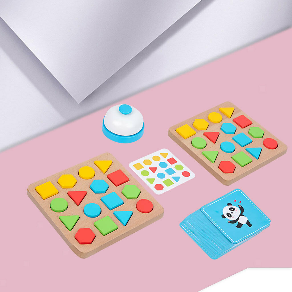 Kids Wooden Puzzle Building Blocks Colors Shapes Pairing Boys Girls Gifts
