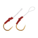 2 Pieces Jigging Assist Hooks Assist Fishing Hooks with White PE Line 070