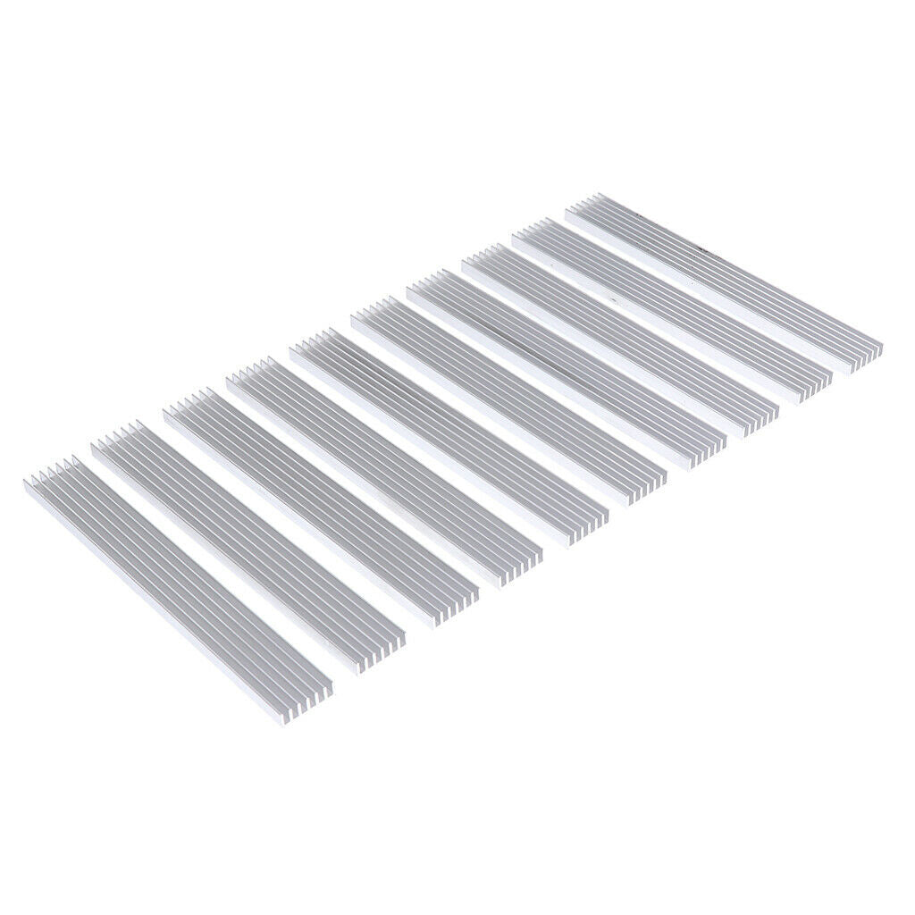 10x Aluminum Heat Sink Radiator Cooler 20*6*150mm SMD LED and PC RAM Stick