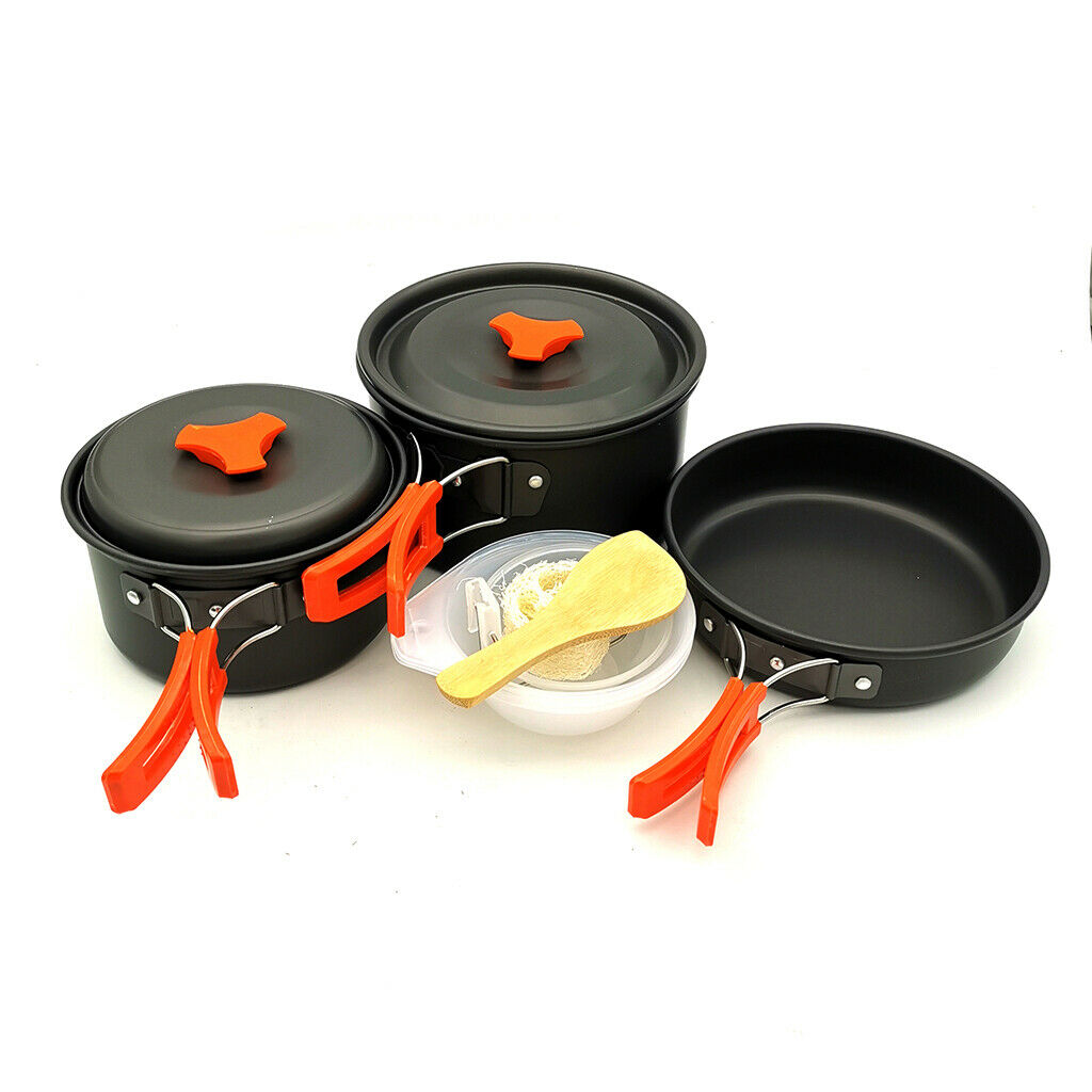 Lightweight Aluminium Cookset  Cookware Set Collapsible Handle