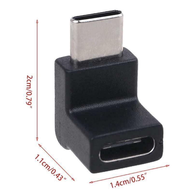 Right Angle 90 Degree USB 3.1 Type C Male to Female USB C Converter Adapter