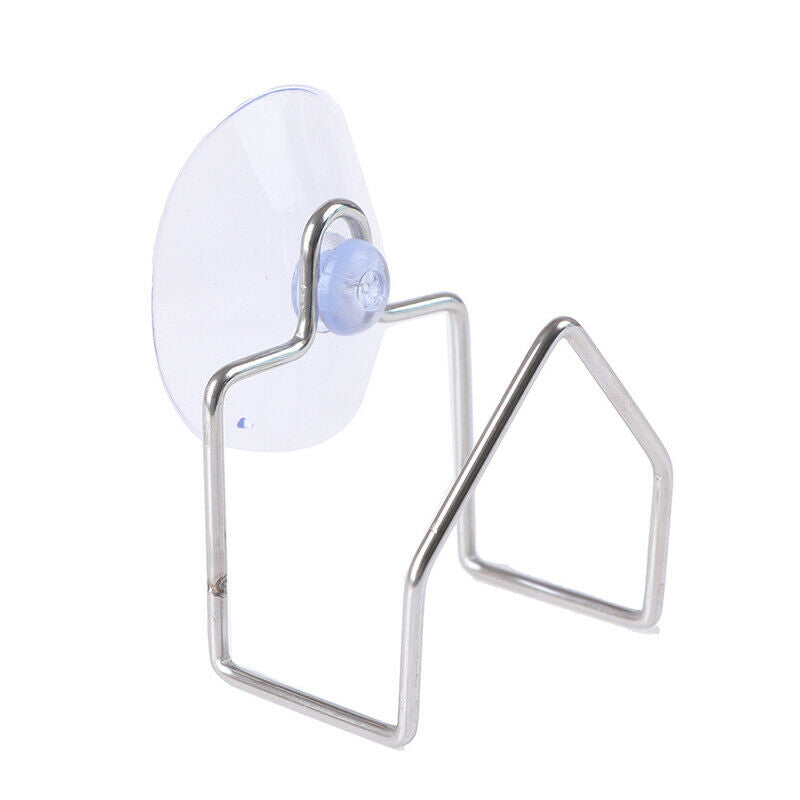 1pc Stainless Steel Suction Cup Drain Rack Cloth Shelf Dish Sponge Holder.l8