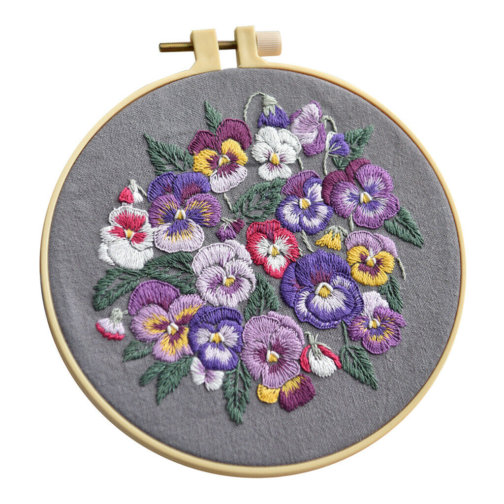 Premium Embroidery Craft Set Beginner Home DIY Material Needles Fabric