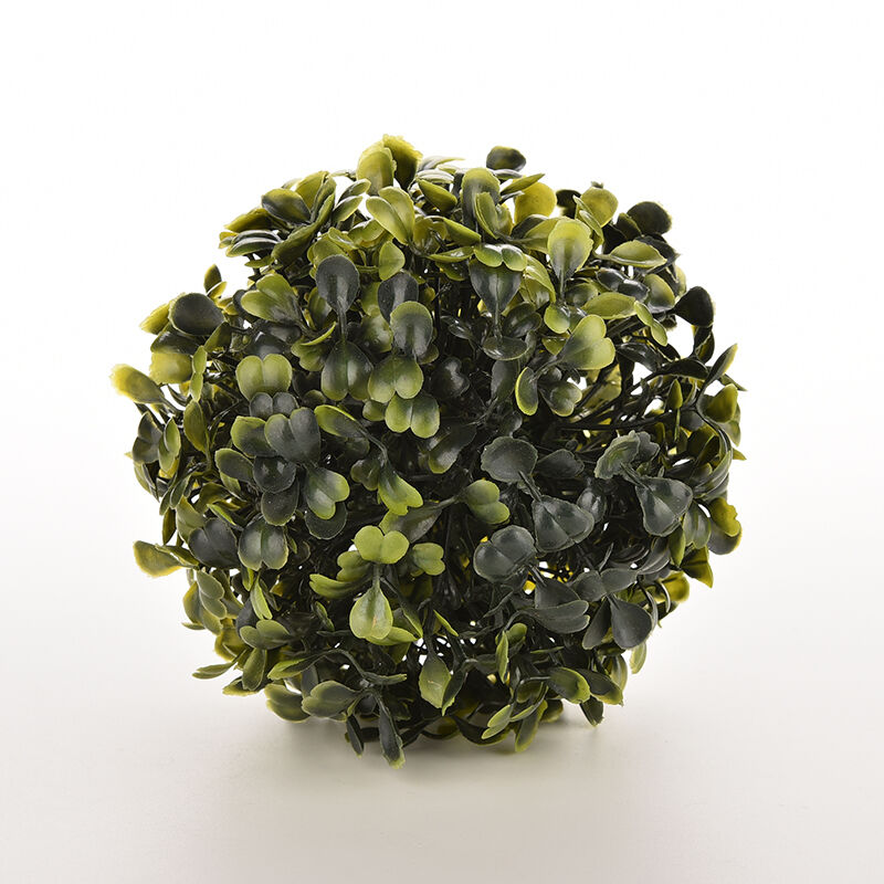 Artificial 12Cm Boxwood Buxus Topiary Balls Grass Plant Chain Hanging JfJ.l8
