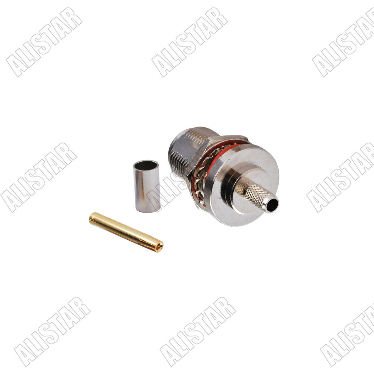 10x N Female jack bulkhead with nut connector crimp for RG58 RG142 LMR195 cable