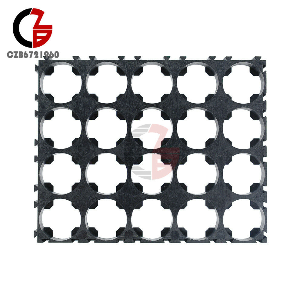 ABS Black 18650 Battery 4x5 Cell Spacer Radiating Shell Pack Plastic Heat Holder