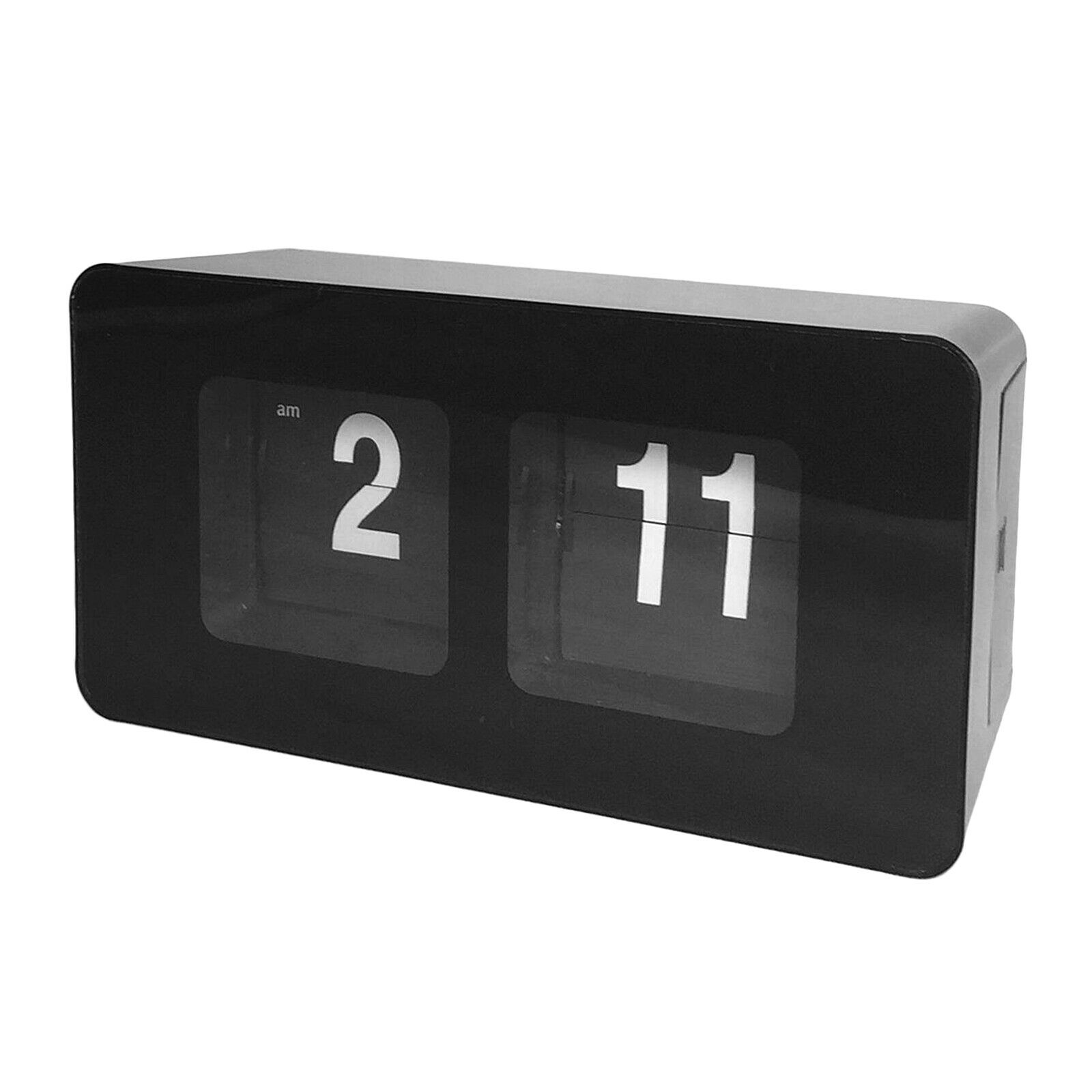 Retro Auto Flip Clock File Down Page Digital Clocks Xmas Gift Decor Black