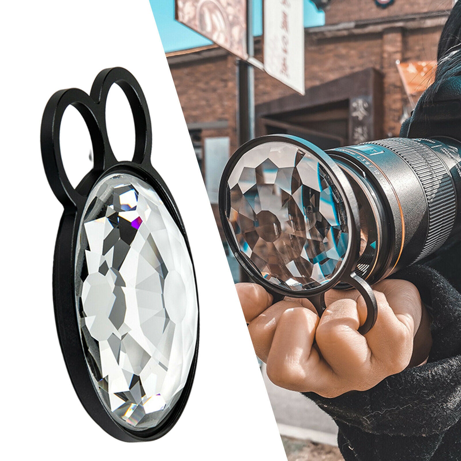 Kaleidoscope Glass Prism Rotatable Camera Glass Filter Variable Subjects