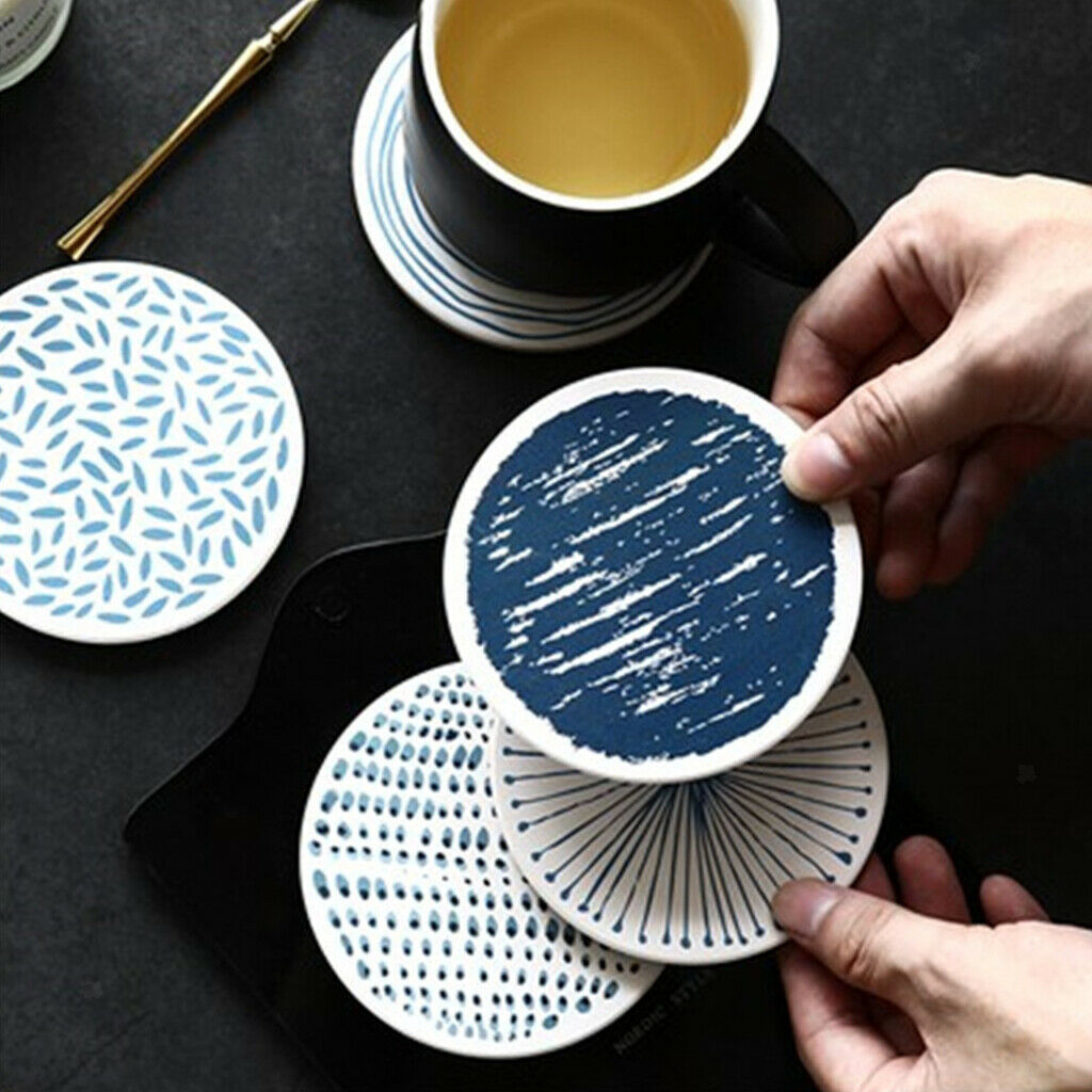 Set of 6 Kitchen Coasters Table Mat Heat for Dining Table Kitchen Cafe Bar