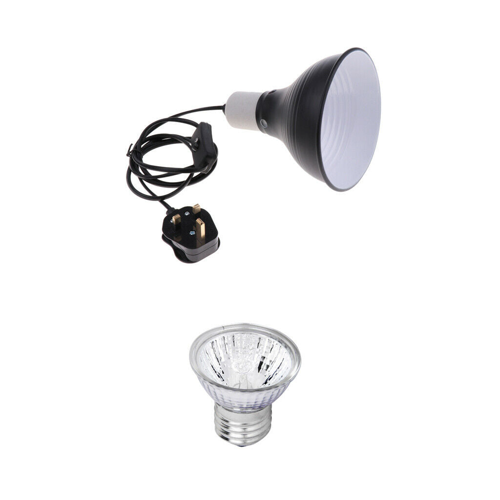 E27 25W Reptile Mini Halogen Spotlight Bulb with Lamp Holder UK Plug 220V