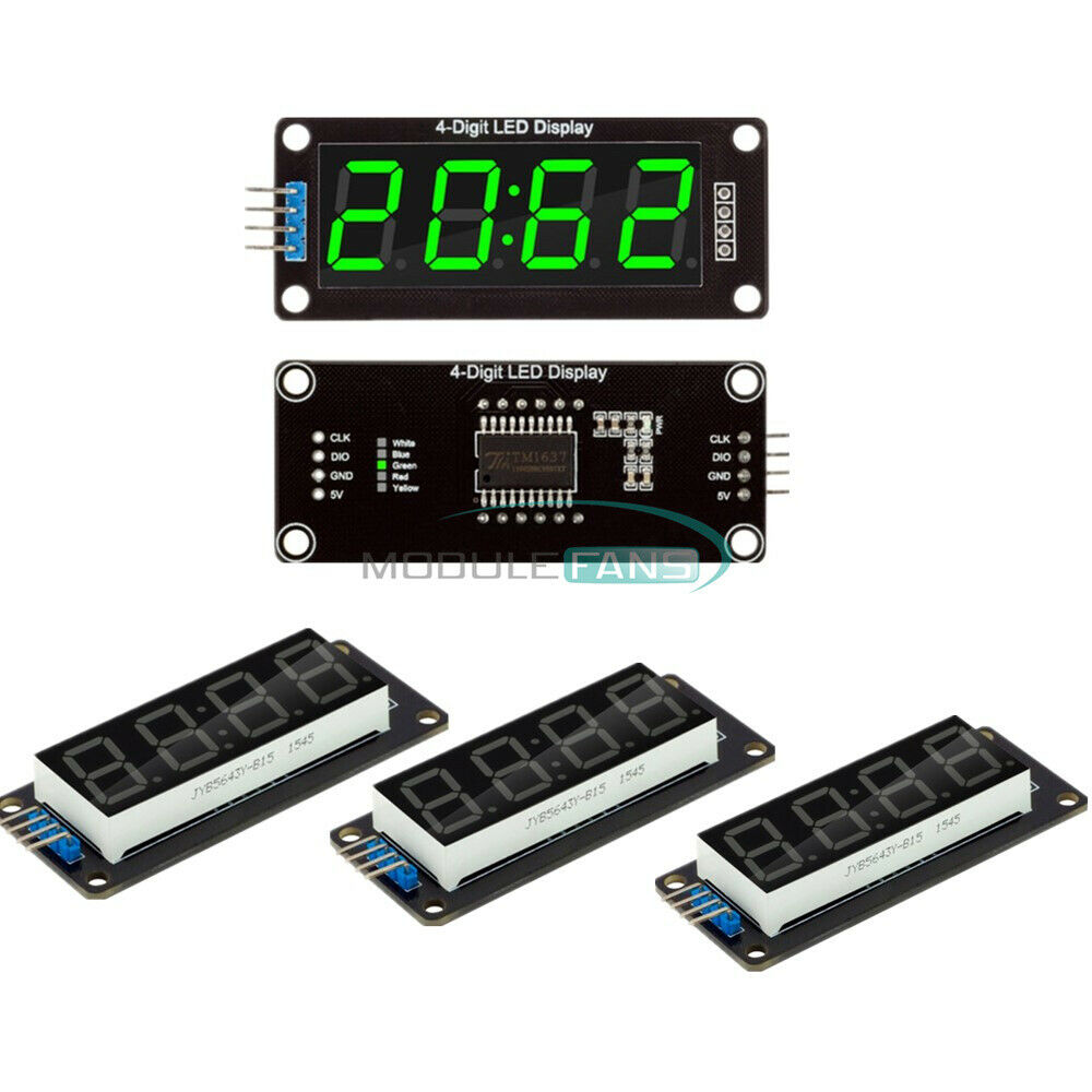 5PCS 0.56"inch Green TM1637 4-Bits Digital LED Display Clock Tube 5V for Arduino