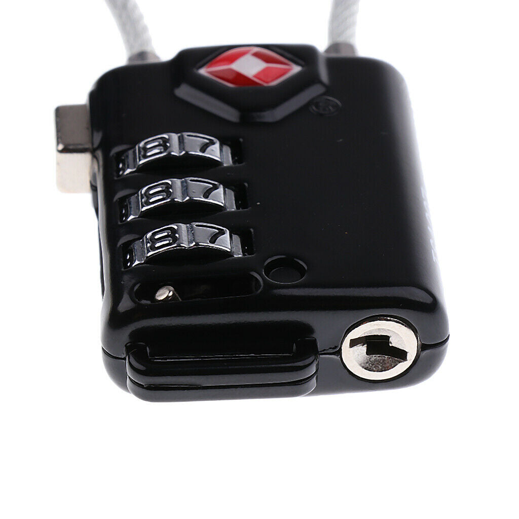 Portable 3 Digit Combination Padlock Password Lock for Suitcase Backpack