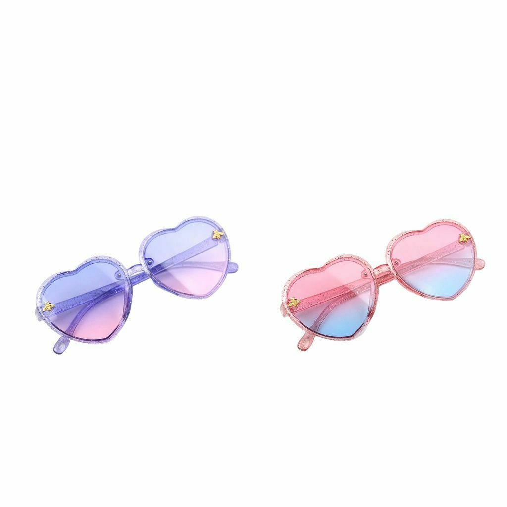 2x Heart Shape Kids Sunglasses Eyewear for Children Eyeglasses Eyeware