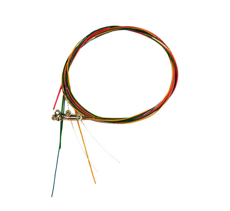 6Pcs Stainless Steel Different Colors 1st-6th Guitar Strings for Acoustic Guitar