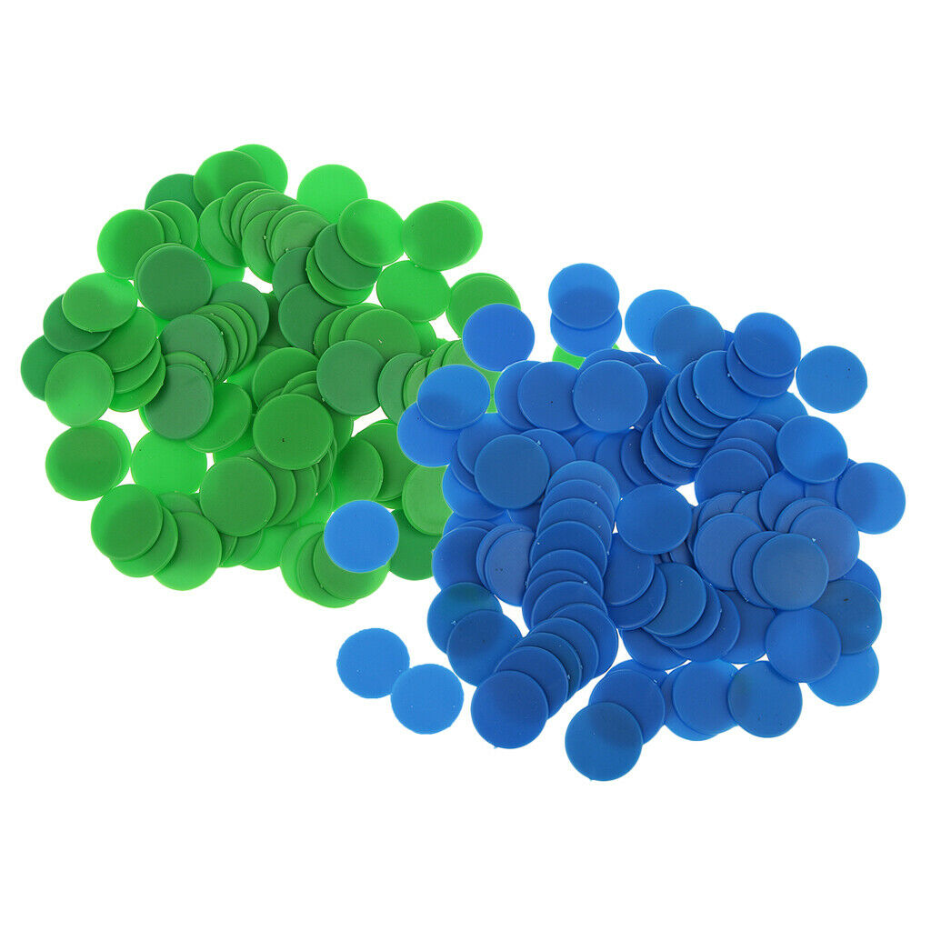 200PCS Opaque Plastic Board Game Counter Chips Gauge