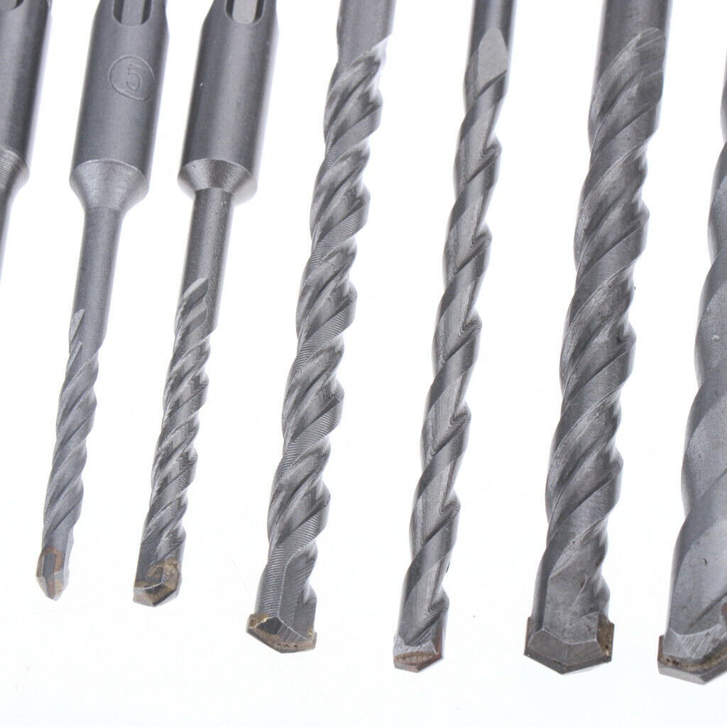8pc Round-handle Electric Hammer Impact Drill Bit for Concrete Masonry Stone