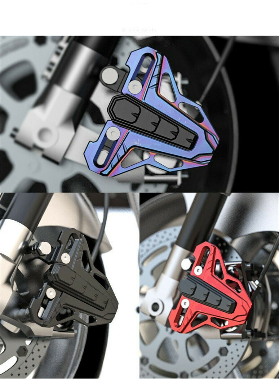 1 Pcs Motorcycle Front Disc Brake Pump Protection Decorative Cover Black & Red
