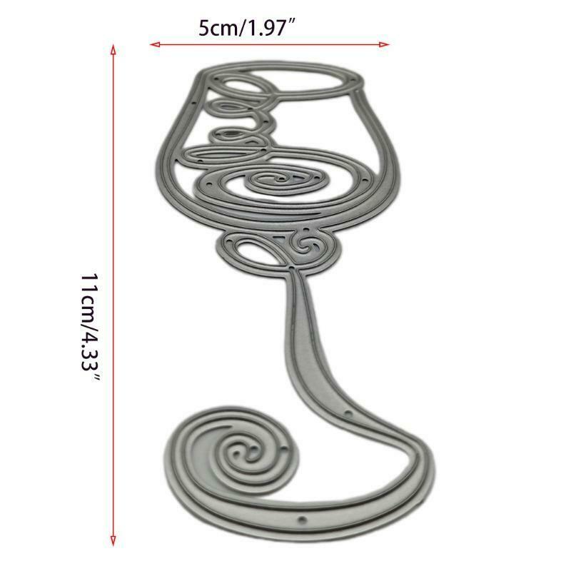 Wine Glass Metal Cutting Dies Stencil DIY Scrapbooking Album Paper Card Template
