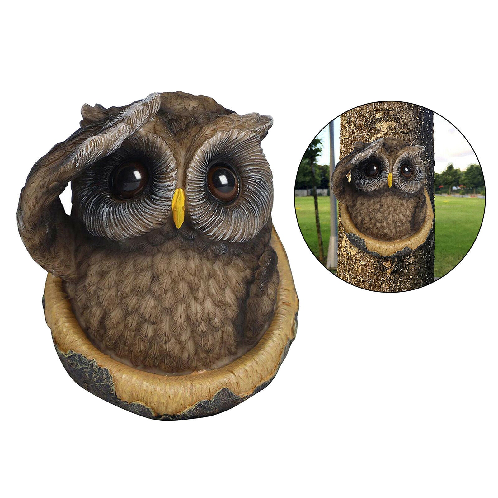 Owl Tree Hugger Art Outdoor Statues Tree Decoration Housewarming Gifts