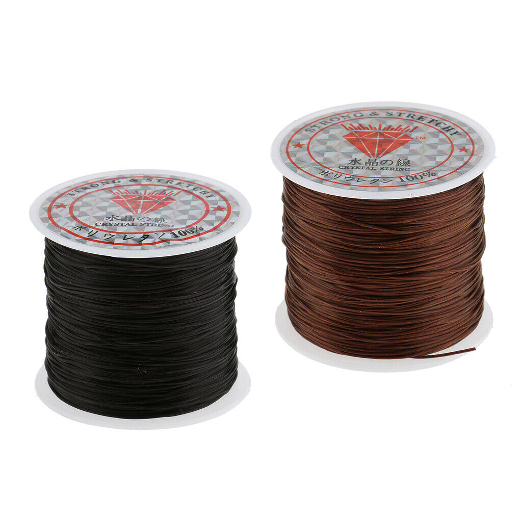 2 Packs Crystal Wig Hair Extension Weaving Thread Stretchy Jewelry String