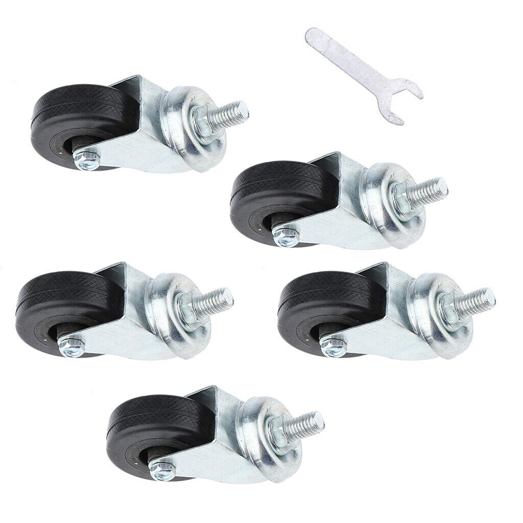 5pcs Smooth Universal Replacement Casters Office Salon Chair Caster Wheels B