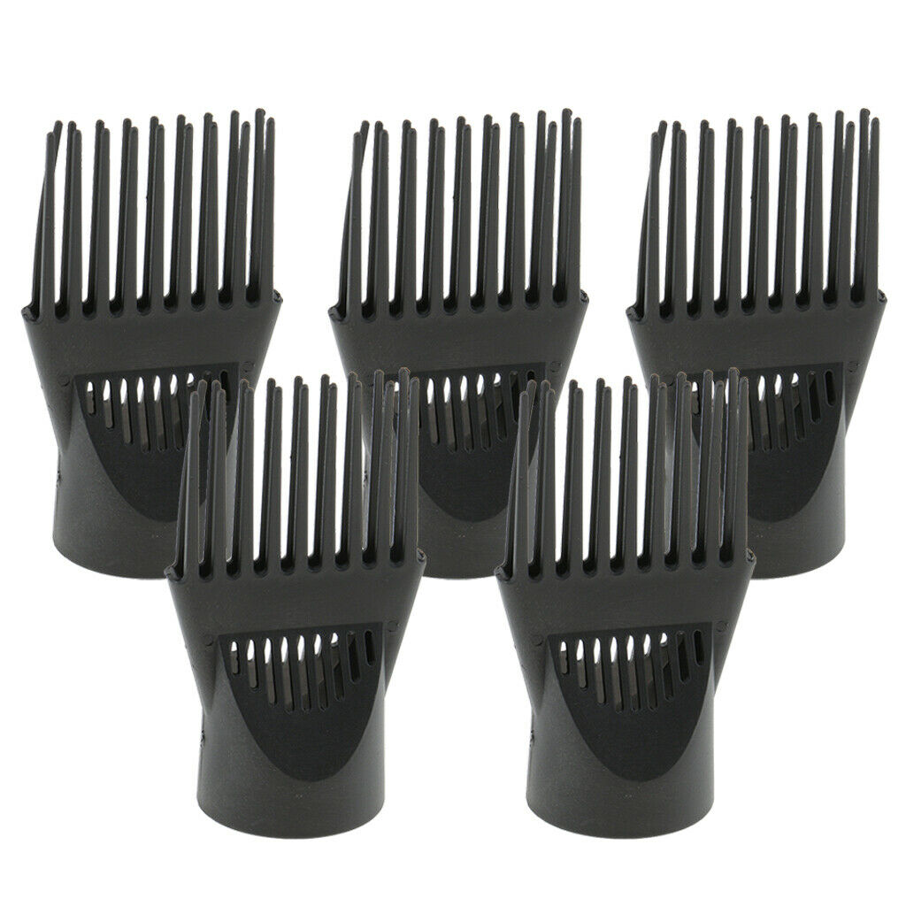 Set of 5 Professional Hair Styling Salon Hair Dryer Diffuser Comb Attachment