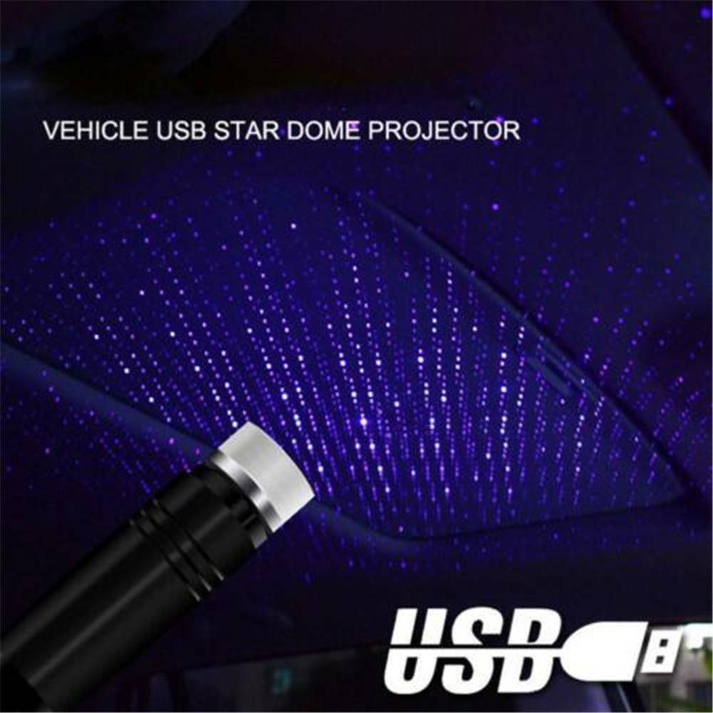US. Home Car Roof Projector Star Light Mini USB Night Romantic Atmosphere Light