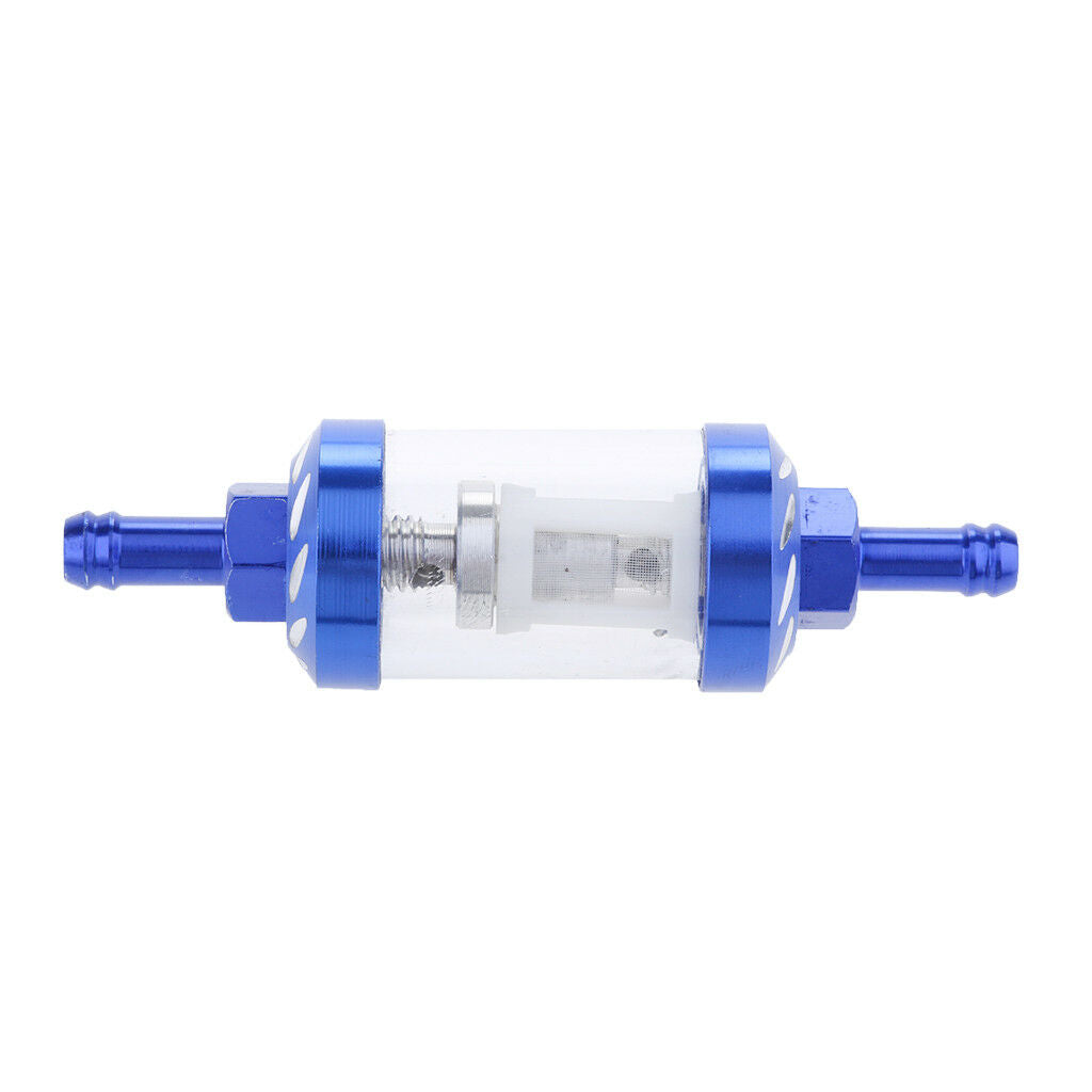 Blue CNC Motorcycle Removable Glass  for 8mm 5/16" Pipe