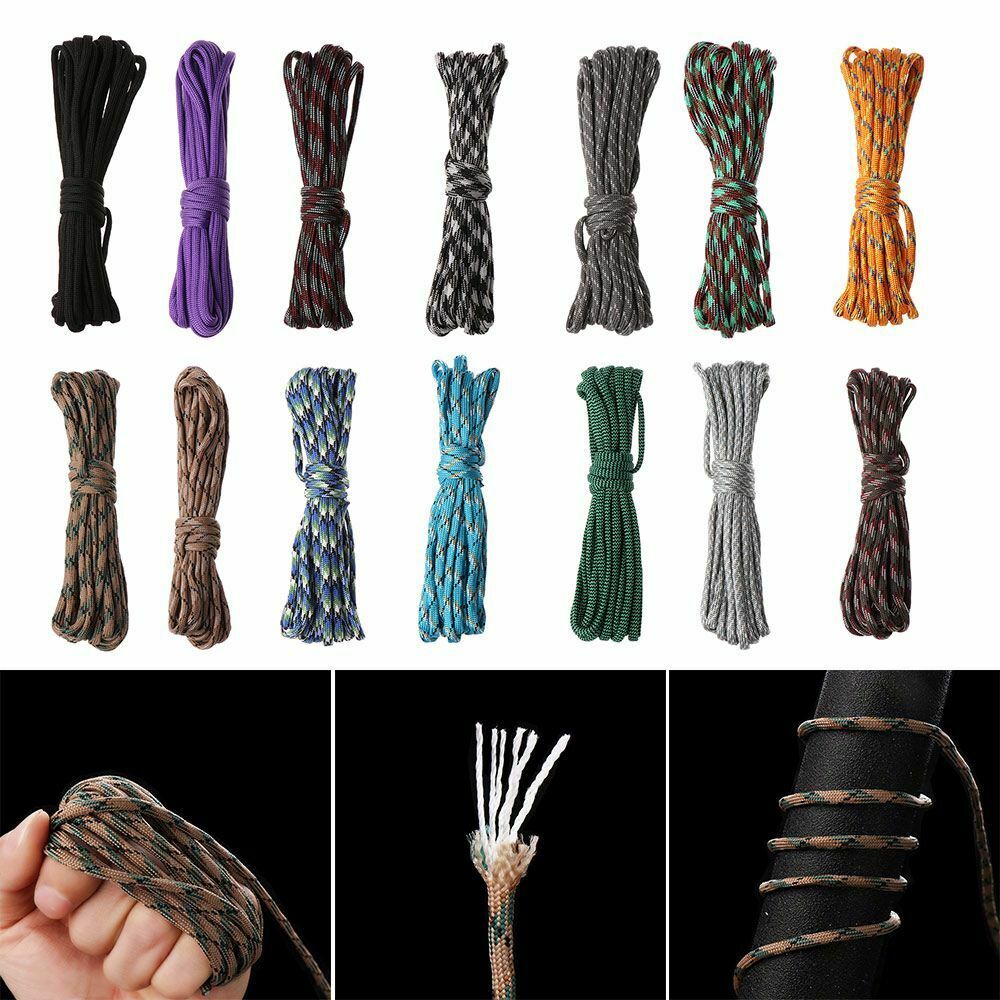 Outdoor Tool Paracord Cord Rope Parachute Cord Lanyard Tent Ropes Survival kit