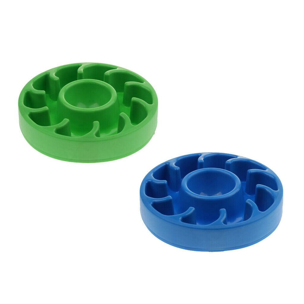 Pet Dog & Cat Slow Eating Food Bowl Anti Gulping Feeder Healthy Bowl Green