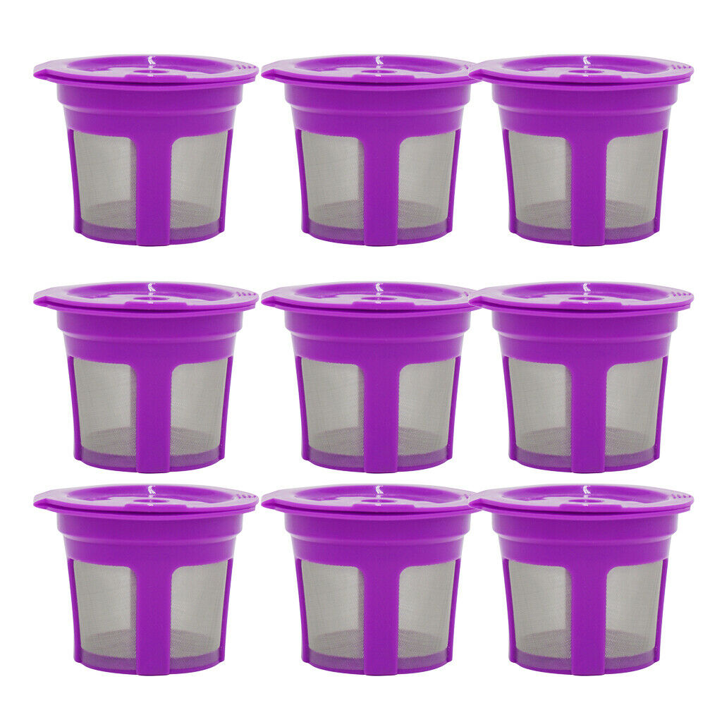 9-piece Reusable K Cups Coffee Filters for Keurig K550/K560 BPA FREE Purple