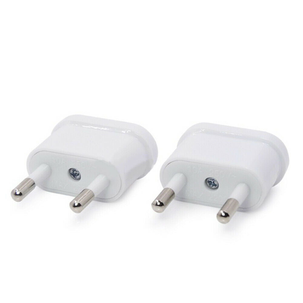 1Pcs US To EU Plug Converter 2 Round Plug AC Converter Adapter Electrical Socket