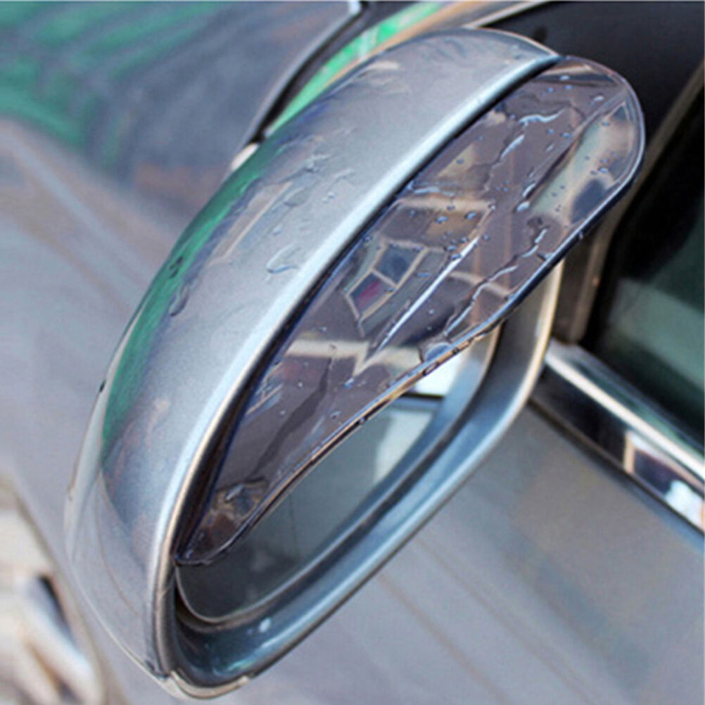Black Car Rearview Mirror Rain Water Rainproof Eyebrow Cover Side Shiel.l8