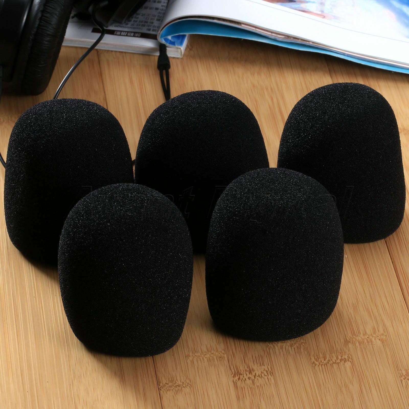10pcs Thick Black Handheld Stage Microphone Windscreen Foam Mic Cover Karaoke DJ