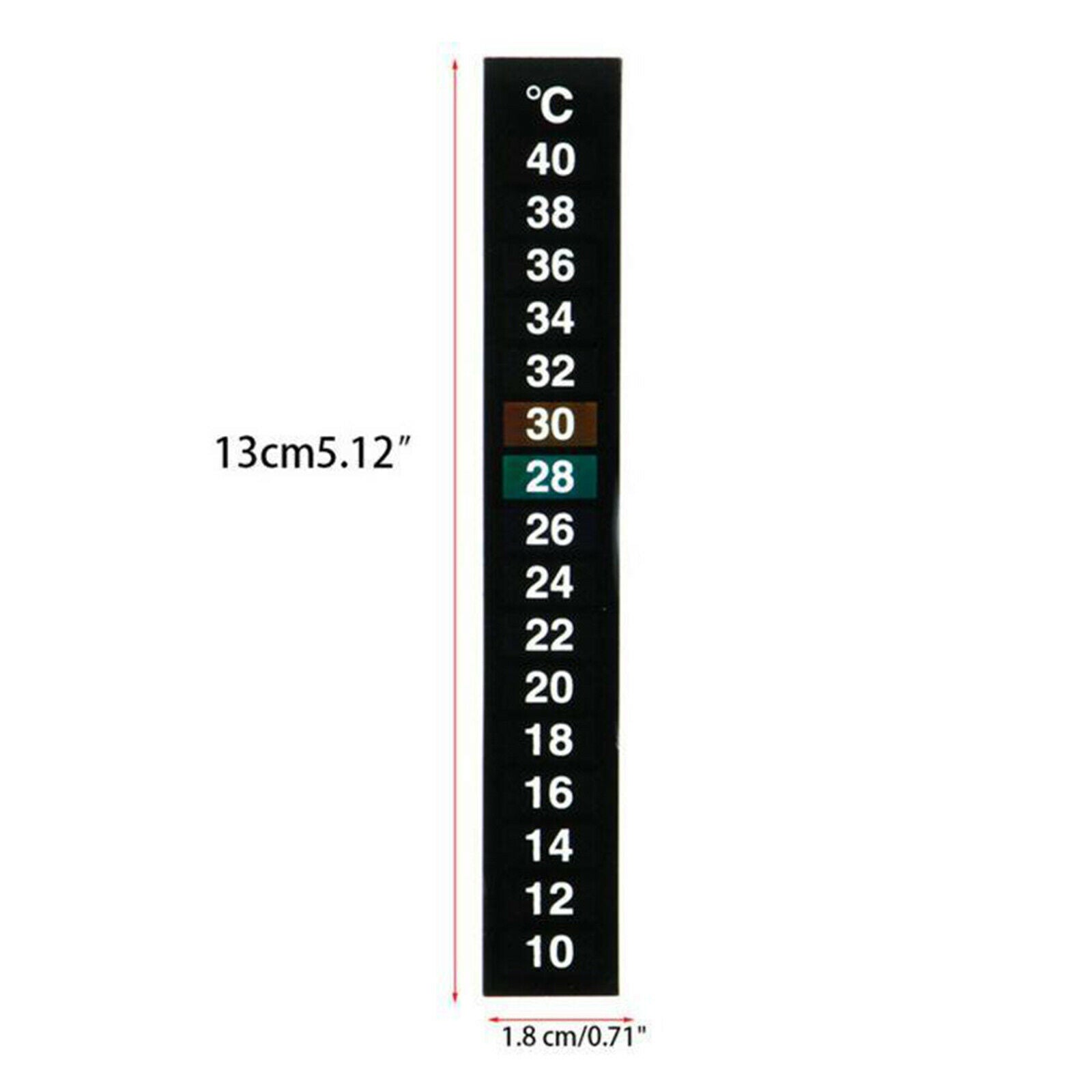 5pcs Thermometer Strip, Adhesive Strip Thermometer, Aquarium Thermometer