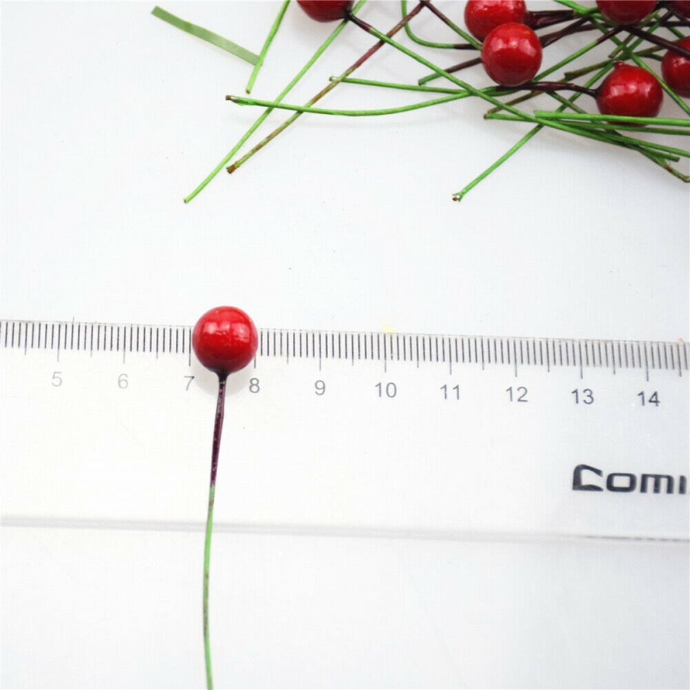 Artificial Holly Berries for Wedding Garden Home Decor DIY Gift Craft 100pcs