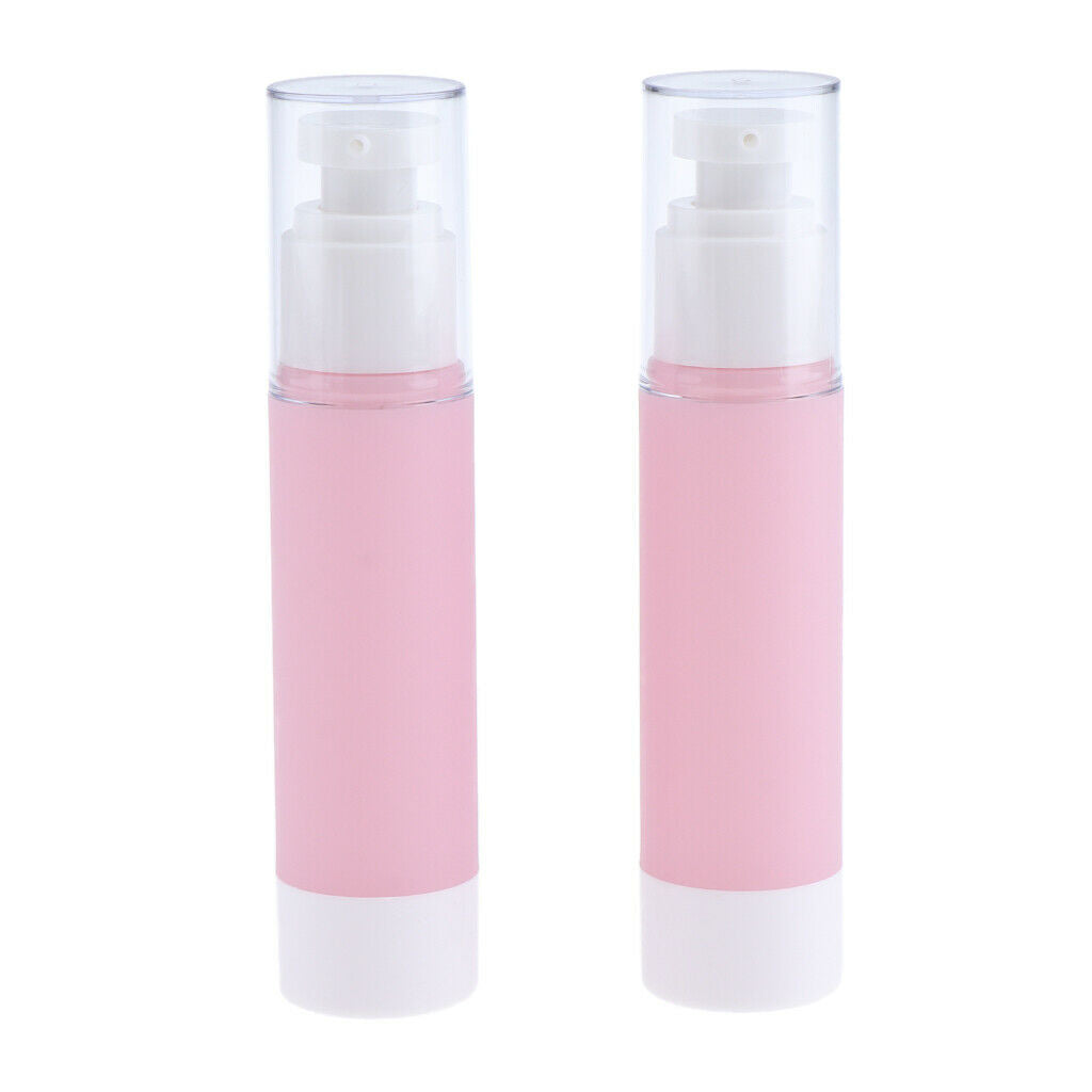 2Pcs Portable Empty Cosmetic Makeup Sterile Airless Pump Spray Bottles 50ml