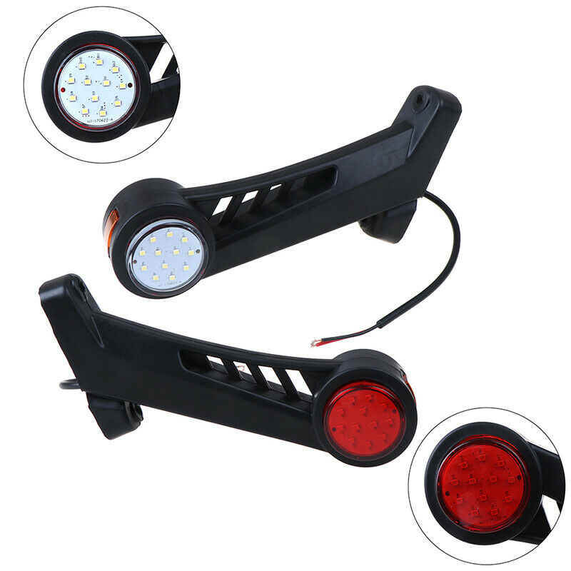 1Pc 12V 24 LED Side Marker Light Outline Stalk Lamp For Trailer Truck Van Lor.DD