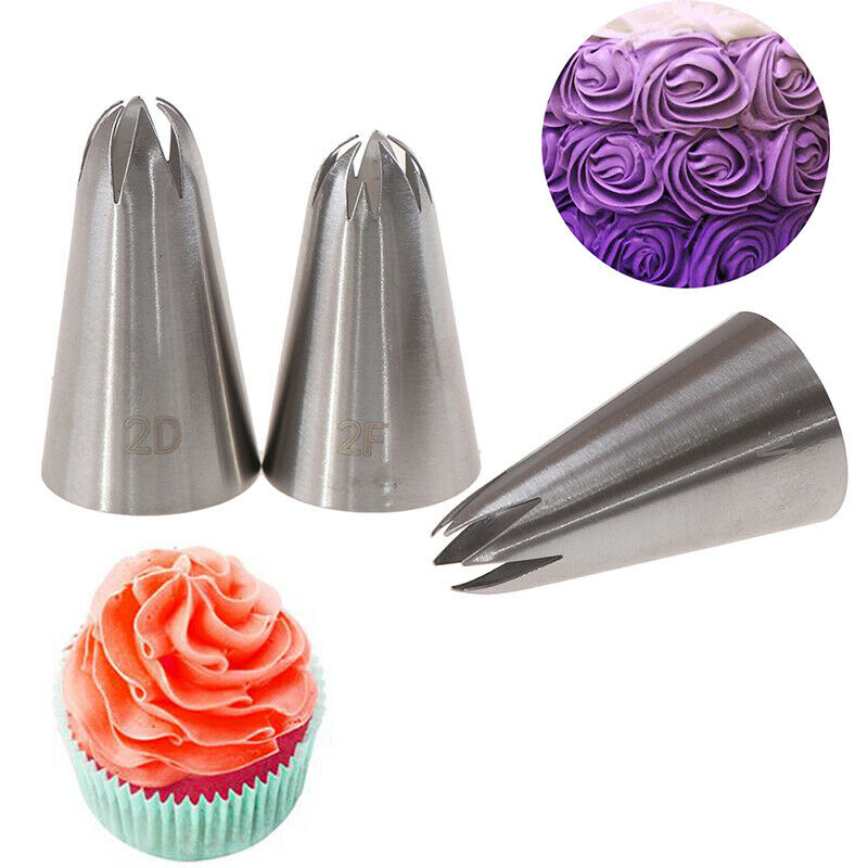 1Set Medium Icing Piping Pastry Nozzle Tips Baking Tool Stainless Steel N.l8