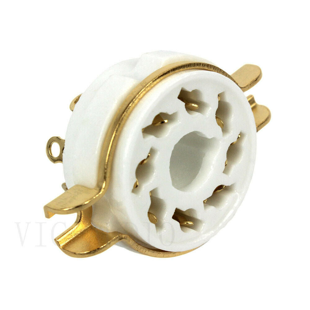 10PCS Ceramic 8PIN Tube Socket K8A For  EL34 6L6 GZ34 KT88 6SN7 Vacuum Tube Amp