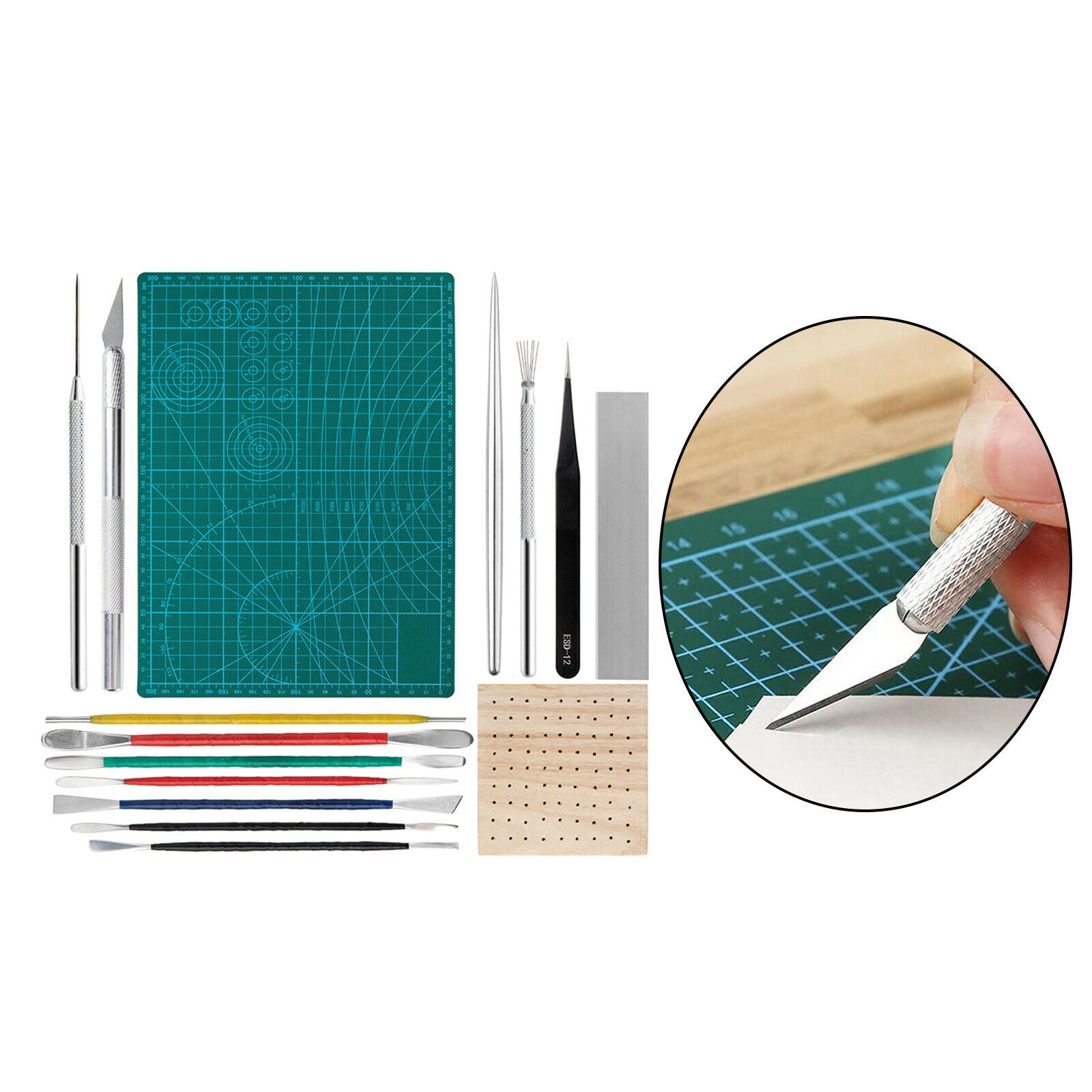 Set of 15 Clay Sculpting Tools DIY Kit for Professionals School Beginners