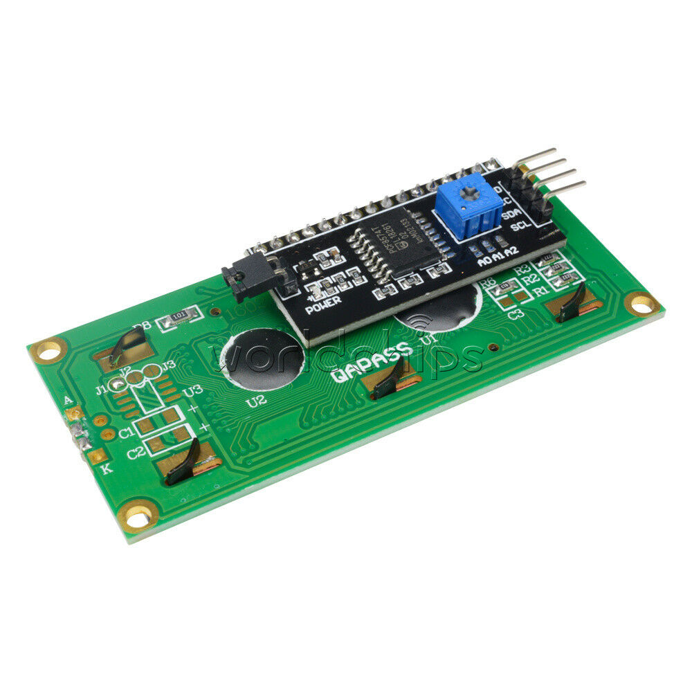 5PCS Blue Display IIC/I2C/TWI/SPâ€‹â€‹I Serial Interface 1602 16X2 LCD Module TOP
