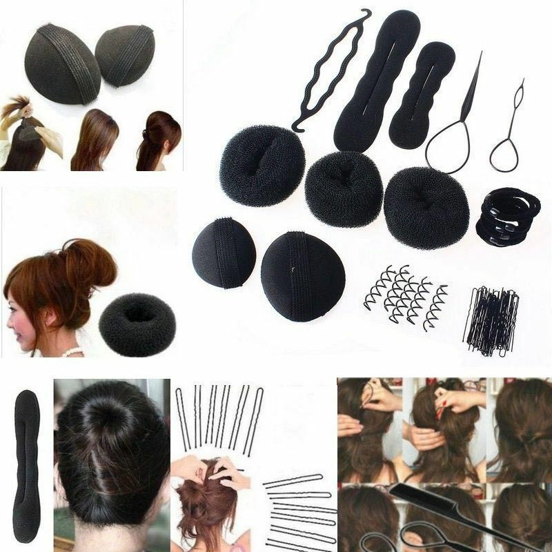 Women Magic Braiders Hair Twist Styling Clip Stick Bun Maker Braid Tool Set DD