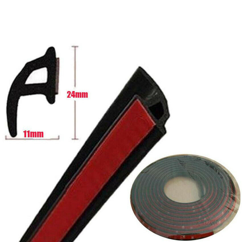 4M P Shape Car Window Door Rubber Seal Weatherstrip Strip Hollow Car Motor Auto