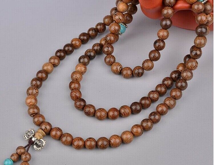 Beads Wooden Tibetan Buddhist Wenge Prayer Beads Mala Bracelet Buddha Rosary