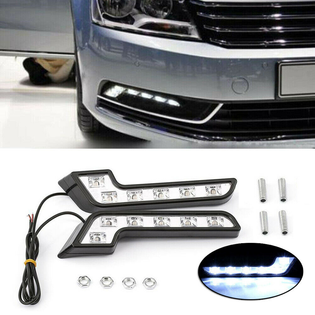 2X L Shaped 6LED Super White Waterproof Driving Fog Light Lamp Car Accessories