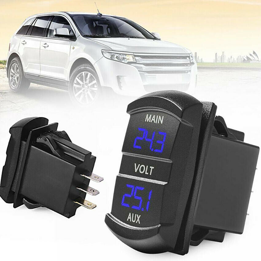 12V Digital LED Display Voltmeter Voltage Gauge Panel Meter For Car Motorcycle