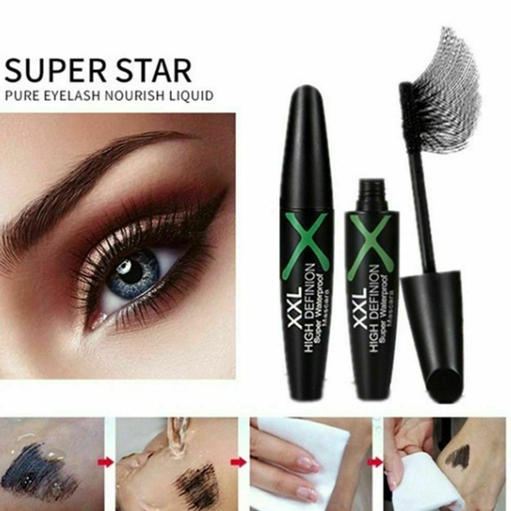 4D Silk Fiber Eyelash Mascara Extension Makeup Black Waterproof Eye Lashes US